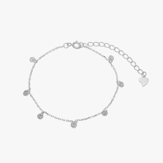 Hamret Drops Armbånd 925S Sølv