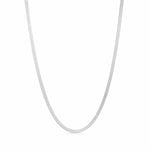 Flad Slangekæde 925 Sølvbelagt 4mm