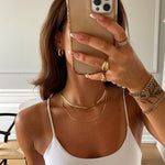 Flad Slangekæde 18K Guldbelagt 2mm Camilla Kroeyer Jewellery 12