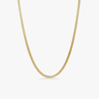 Flad Slangekæde 18K Guldbelagt 4mm Camilla Kroeyer Jewellery