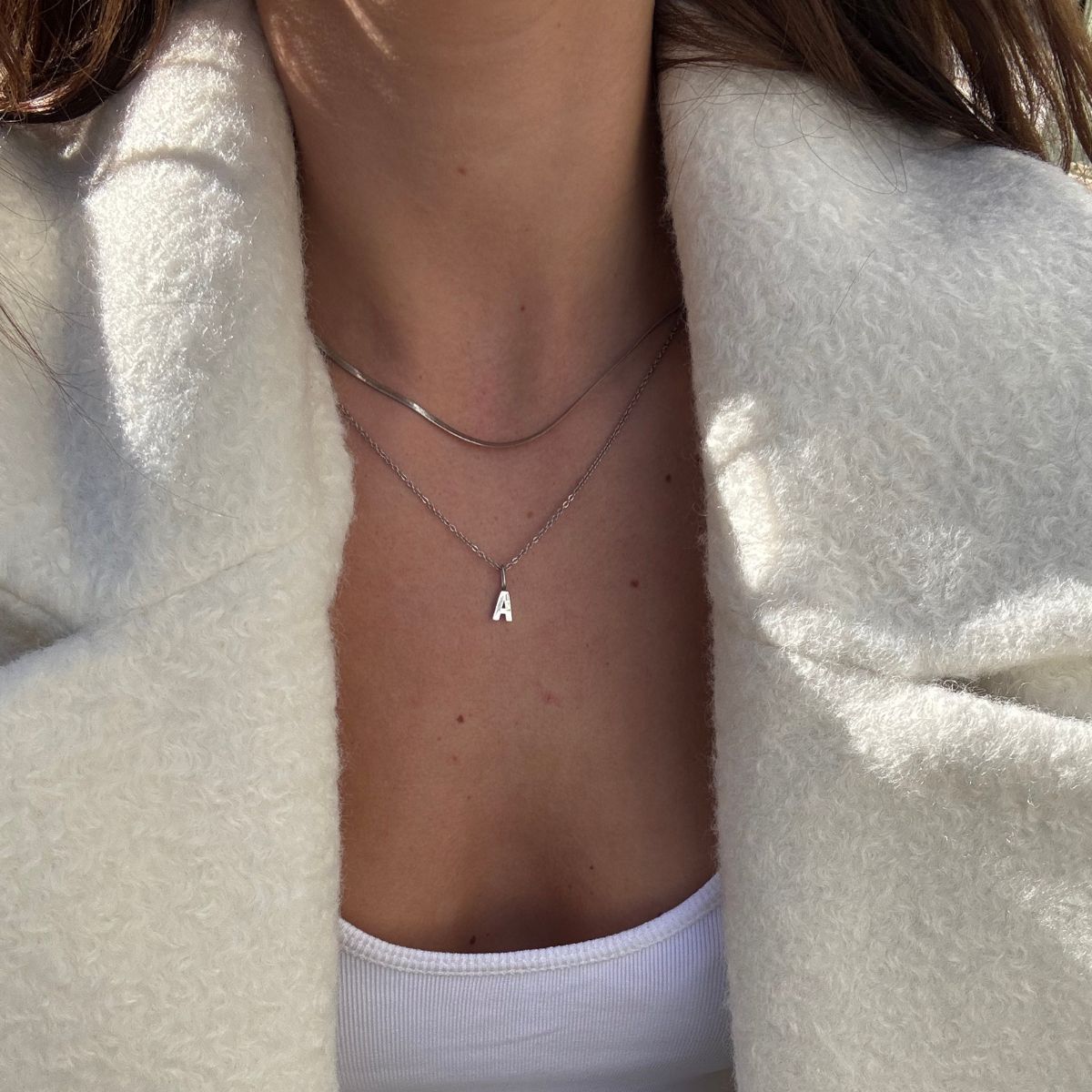 Flad Slangekaede Soelvfarvet 2mm Camilla Kroeyer Jewellery