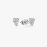 Scoria Rock Studs Silver
