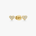 Heart Krystal Stud Øreringe 18K Guldbelagt