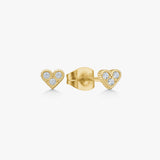 Heart Krystal Stud Øreringe 18K Guldbelagt