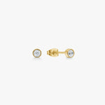 Classic Crystal Stud Earrings 18K Gold Plated 2mm
