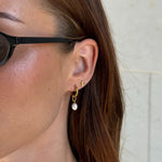 Sun Kiss Sparkle Stud Øreringe 18K Guldbelagt Camilla Krøyer Jewellery Med Classic Creol 