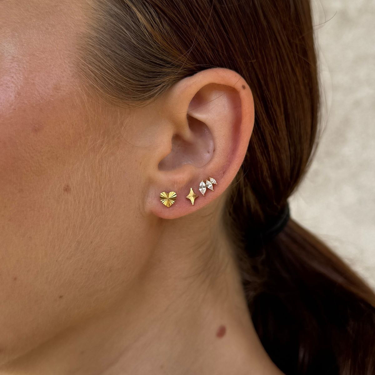 Sun Kiss Sparkle Stud Øreringe 18K Guldbelagt Camilla Krøyer Jewellery Sammen Med Heat Stud Ørering 