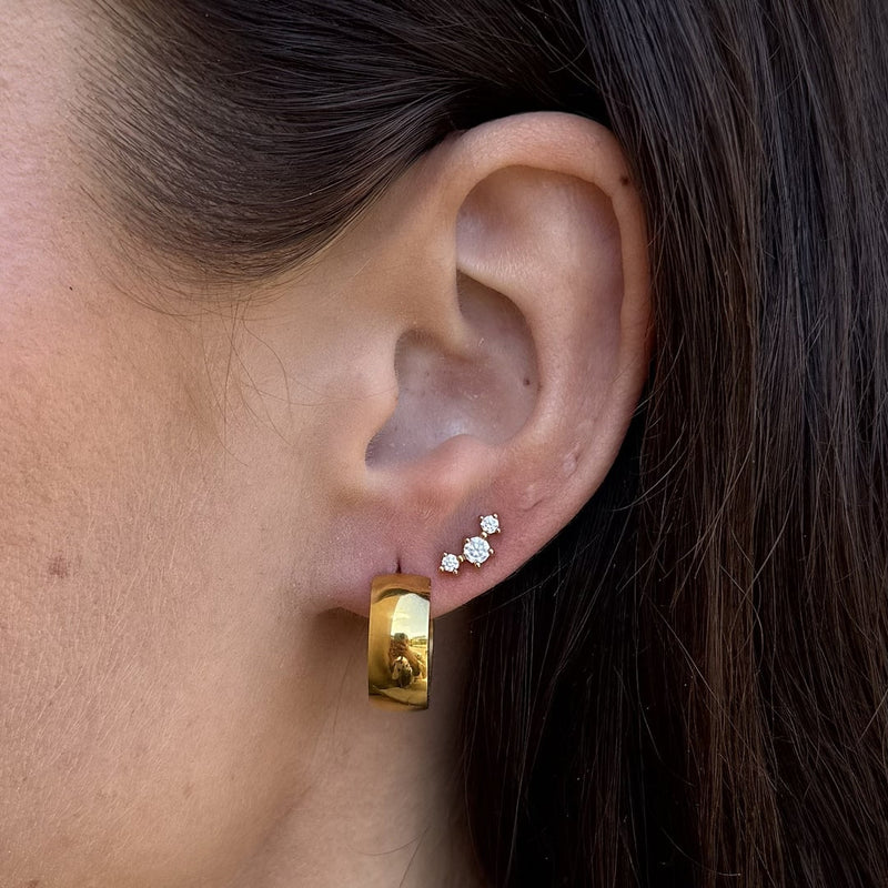 Chunky Hoops 18k Guldbelagt Lille