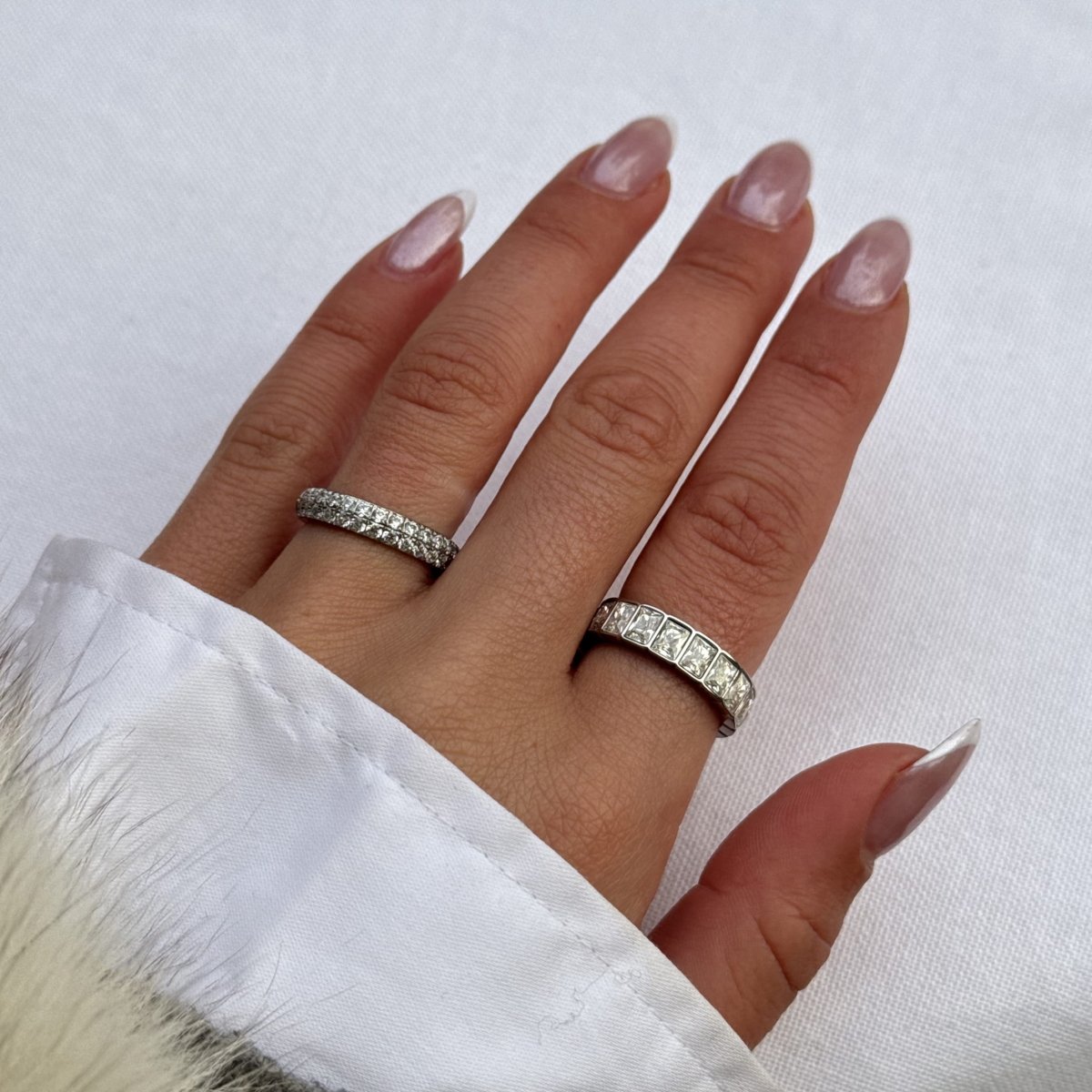 Eternity Krystal Ring Sølvfarvet