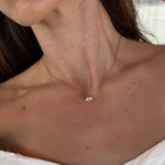 Floating Crystal Necklace 18K Gold Plated