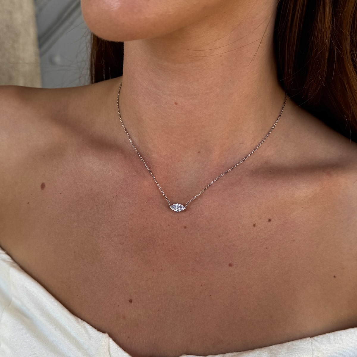 Teardrop Krystal Choker 18K Guldbelagt