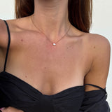 Floating Emerald Krystal Halskæde 18K Guldbelagt