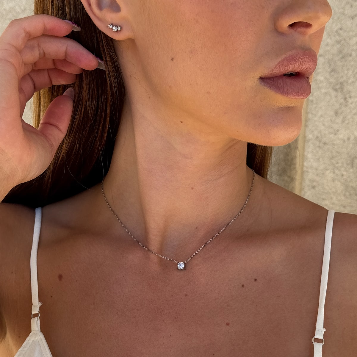 Teardrop Krystal Choker 18K Guldbelagt