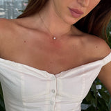 Floating Cushion Krystal Halskæde 18K Guldbelagt