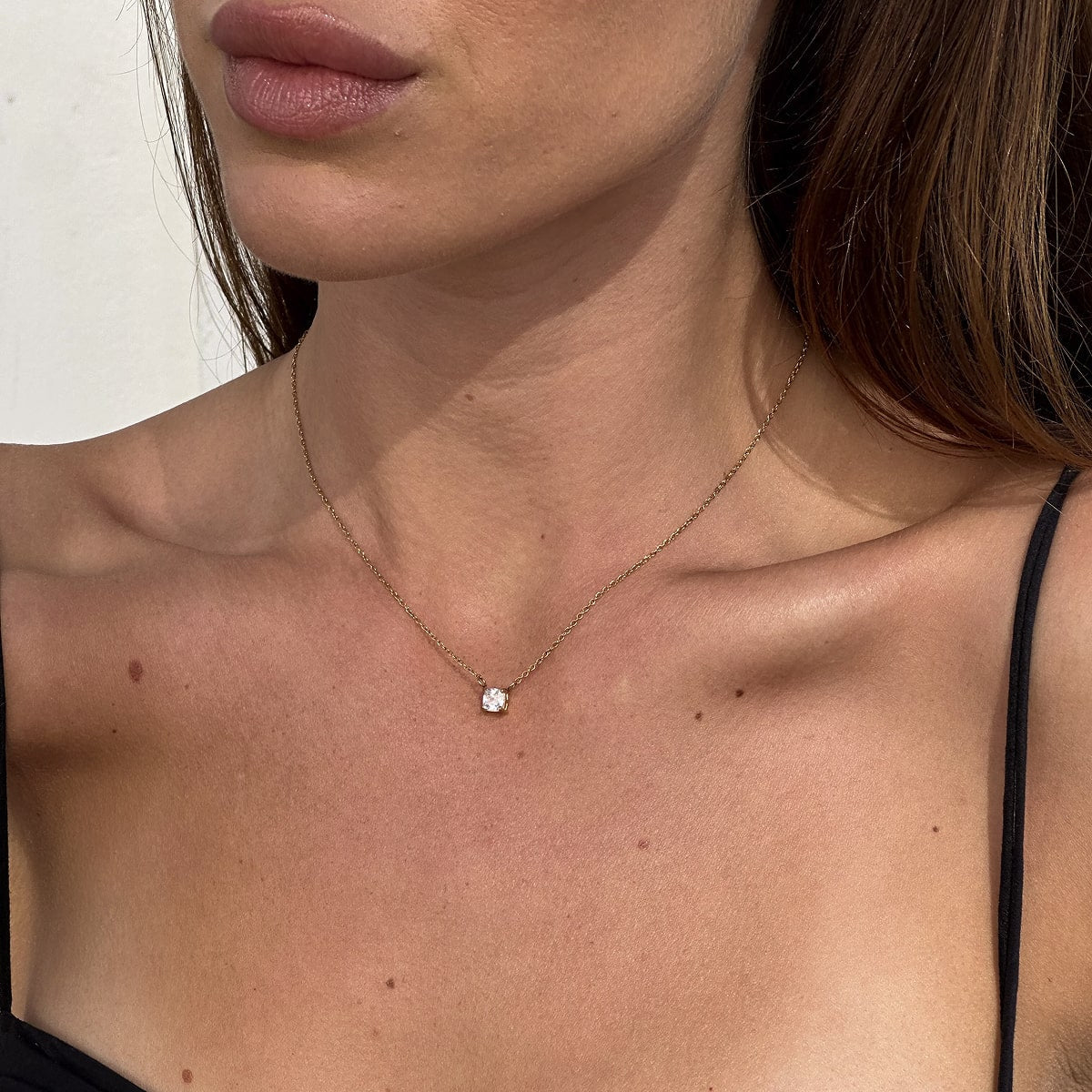 Teardrop Krystal Choker 18K Guldbelagt