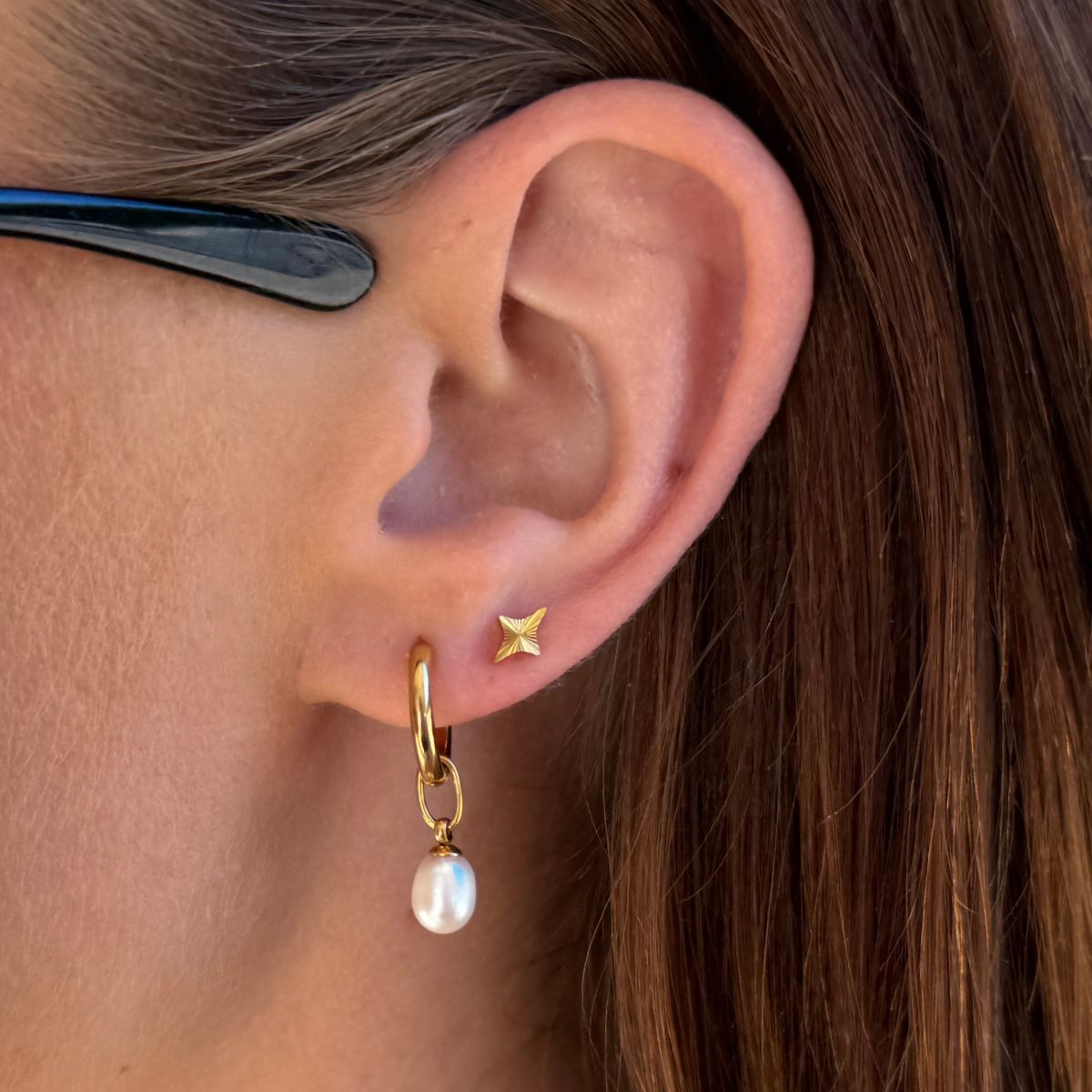 Sun Kiss Sparkle Stud Øreringe 18K Guldbelagt Camilla Krøyer Jewellery