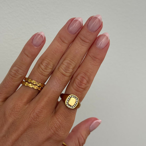 Sun Kiss Eternity ring 18K guldbelagt 3mm Camilla Krøyer Jewellery