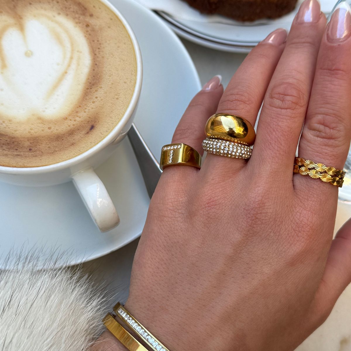 Sun Kiss Eternity ring 18K guldbelagt 3mm Camilla Krøyer Jewellery