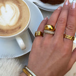 Sun Kiss Eternity ring 18K guldbelagt 3mm Camilla Krøyer Jewellery