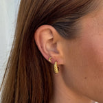 Sun Kiss Moon Stud Øreringe 18K Guldbelagt Camilla Krøyer Jewellery