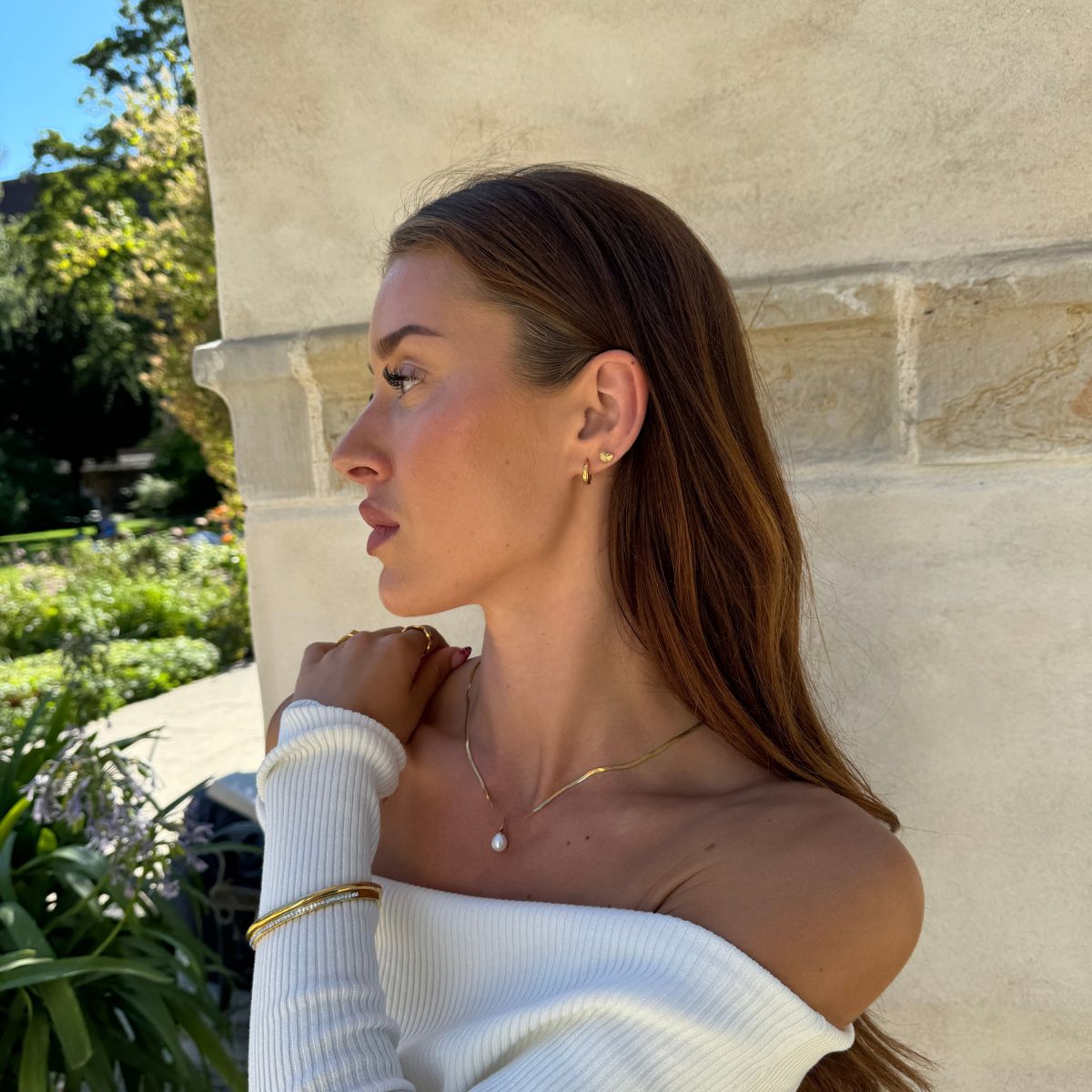 Sun Kiss Heart Stud Øreringe 18K Guldbelagt Camilla Krøyer Jewellery