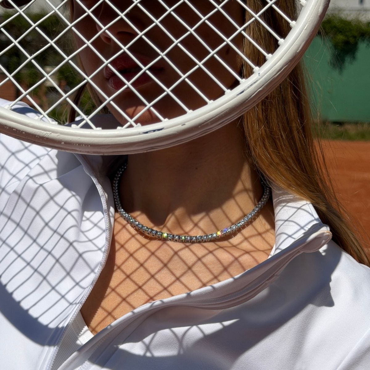 Tennis Luxe Sæt Sølvfarvet 4mm