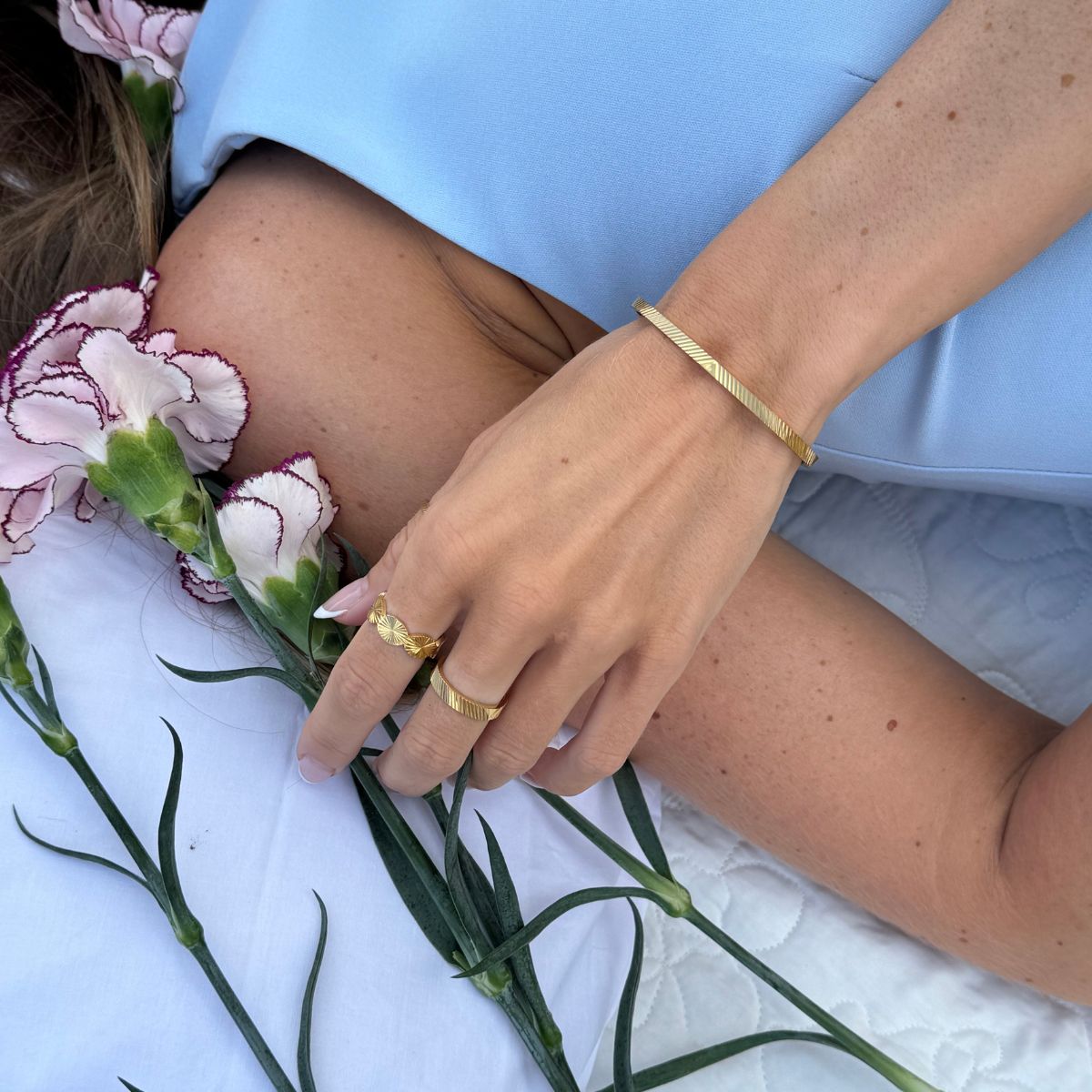 Sun Kiss Eternity Ring 18K Guldbelagt 7mm Camilla Krøyer Jewellery