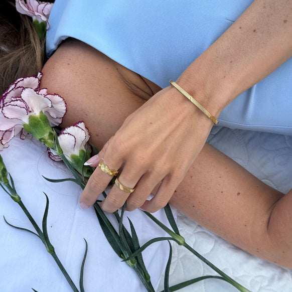 Sun Kiss Eternity Ring 18K Guldbelagt 7mm Camilla Krøyer Jewellery