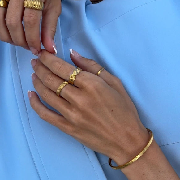 Sun Kiss Eternity Ring 18K Guldbelagt 7mm Camilla Krøyer Jewellery