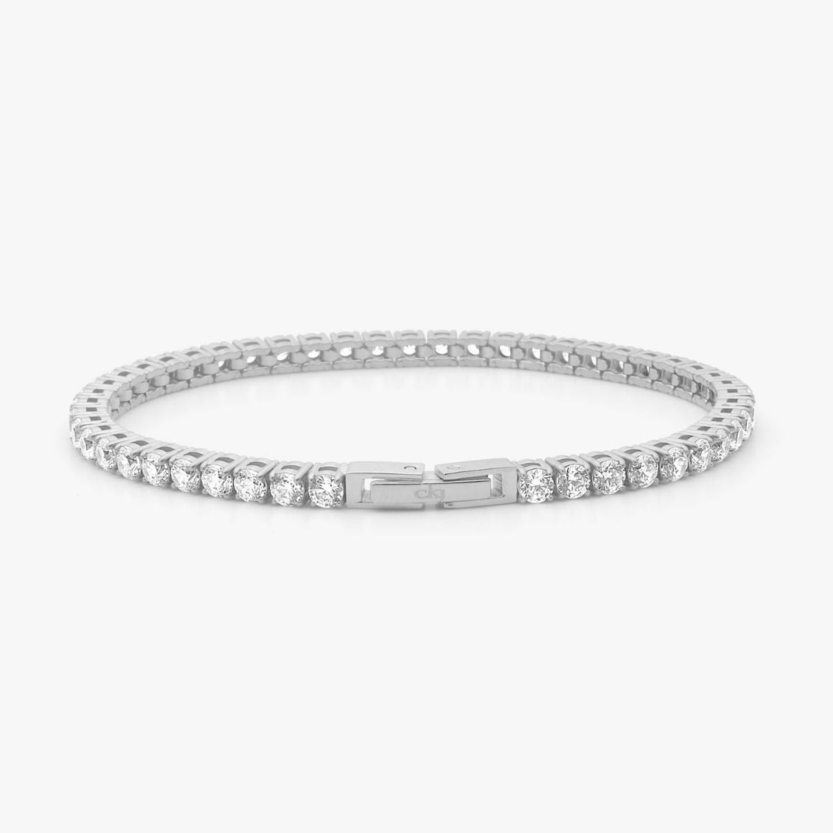 Tennis Luxe Armbånd Sølvfarvet 3mm