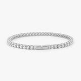 Tennis Luxe Armbånd Sølvfarvet 3mm