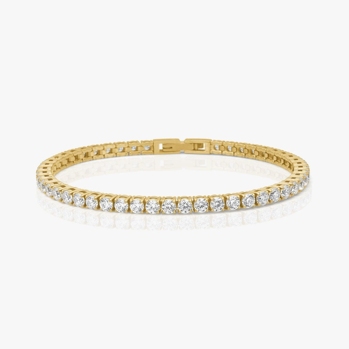 Tennis Luxe Armbånd 18K Guldbelagt 3mm