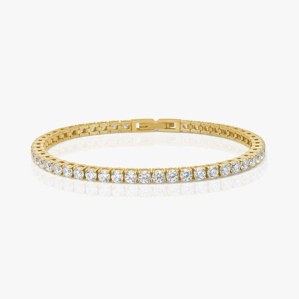Tennis Luxe Armbånd 18K Guldbelagt 3mm