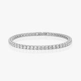 Tennis Luxe Armbånd Sølvfarvet 3mm