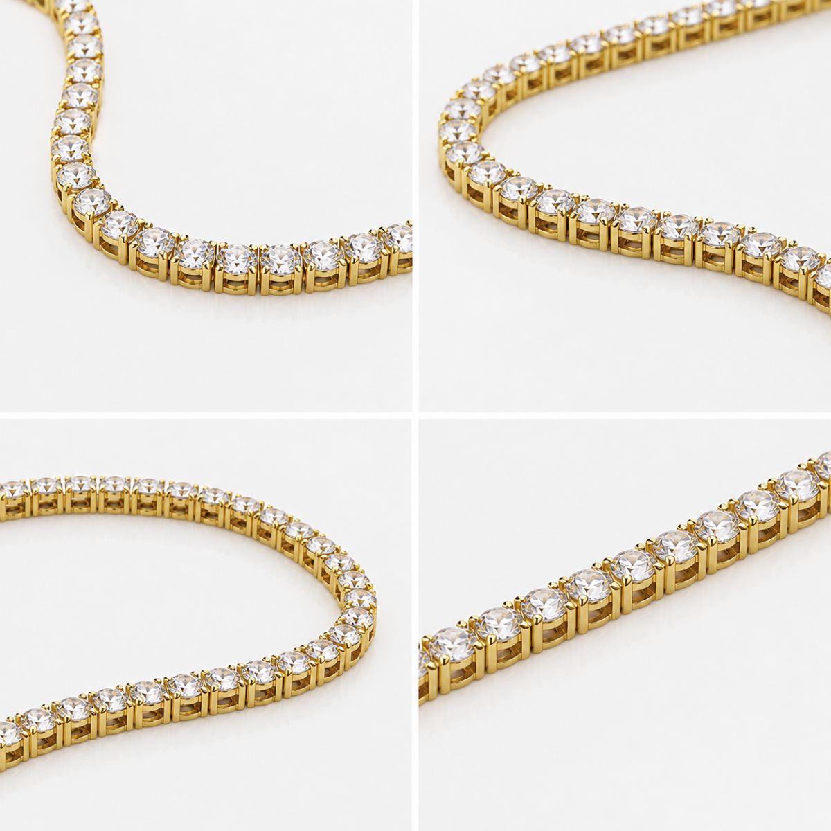 Tennis Luxe Armbånd 18K Guldbelagt 3mm