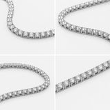 Tennis Luxe Armbånd Sølvfarvet 3mm