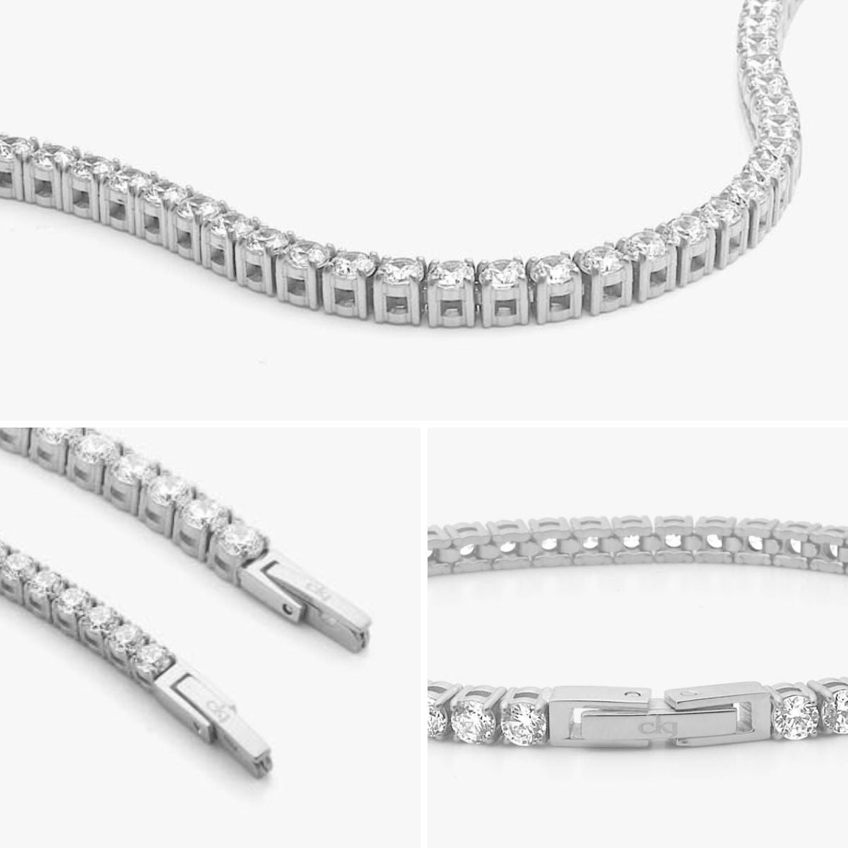 Tennis Luxe Armbånd Sølvfarvet 3mm