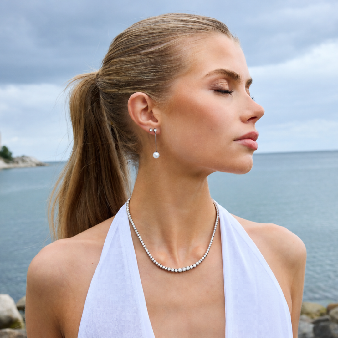 Tennis Luxe Icon Halskæde Sølvfarvet