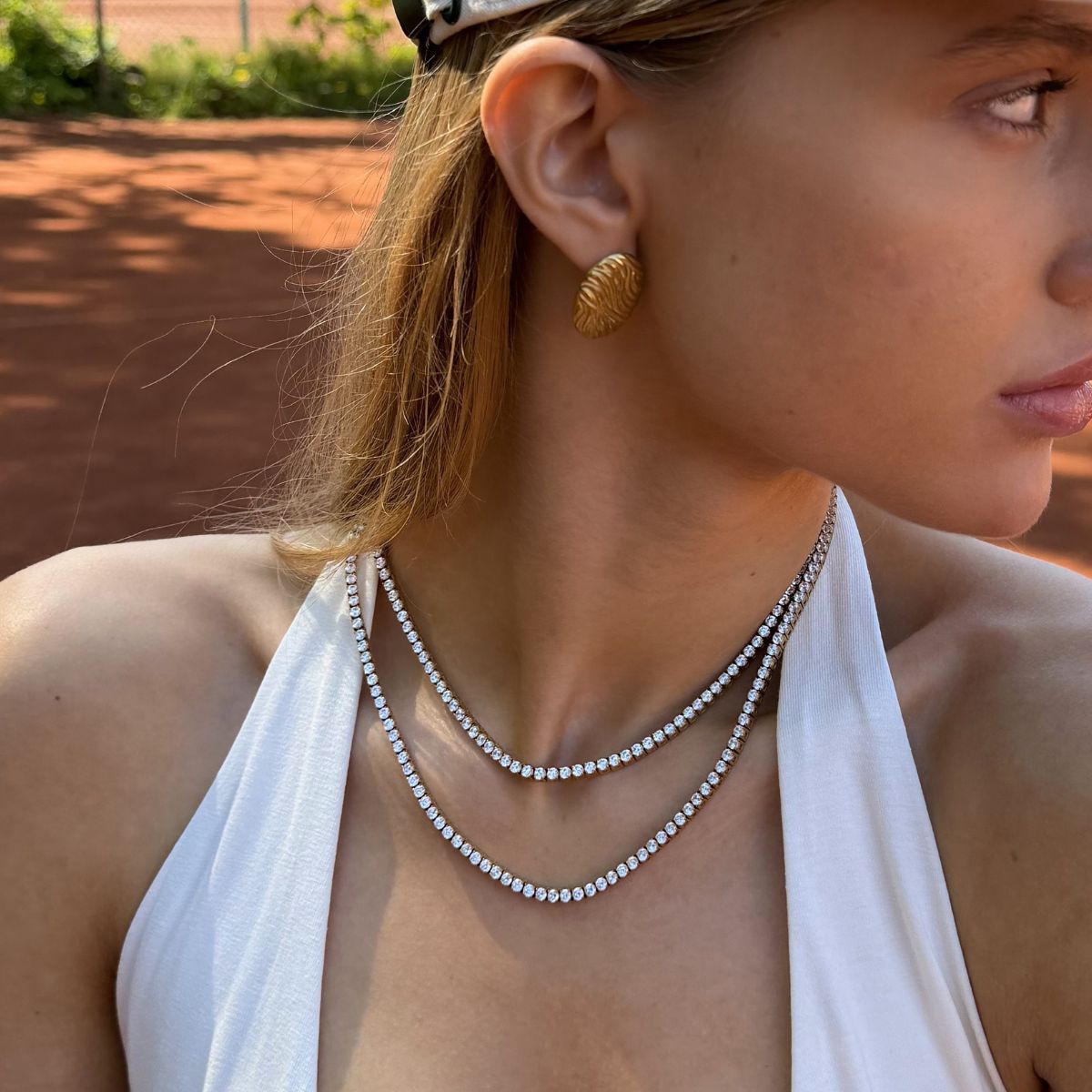 Tennis Luxe Armbånd Sølvfarvet 3mm