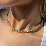 Tennis Luxe Halskæde 18K Guldbelagt 4mm