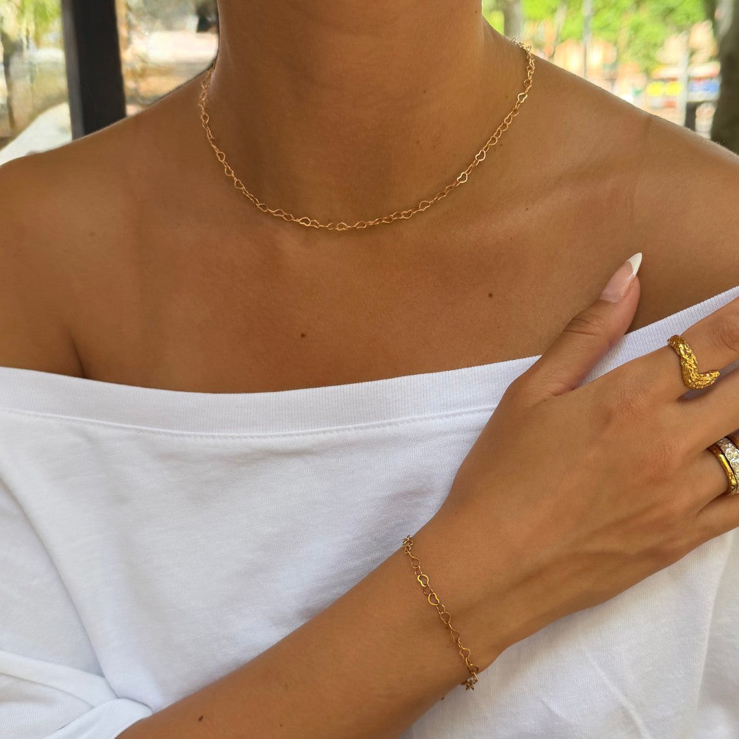 Heart Eternity Sæt 18K Guldbelagt
