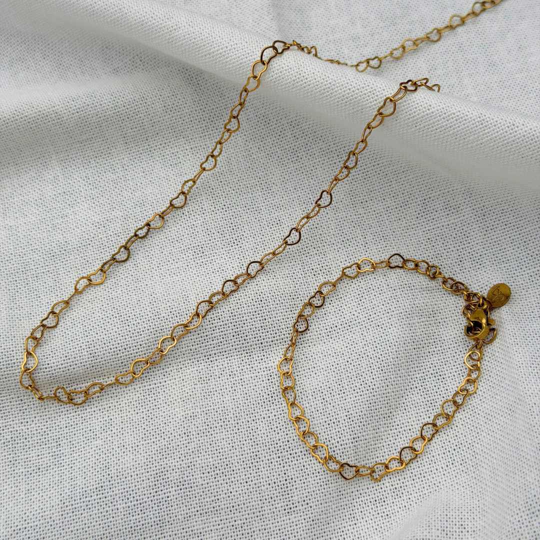 Heart Eternity Sæt 18K Guldbelagt