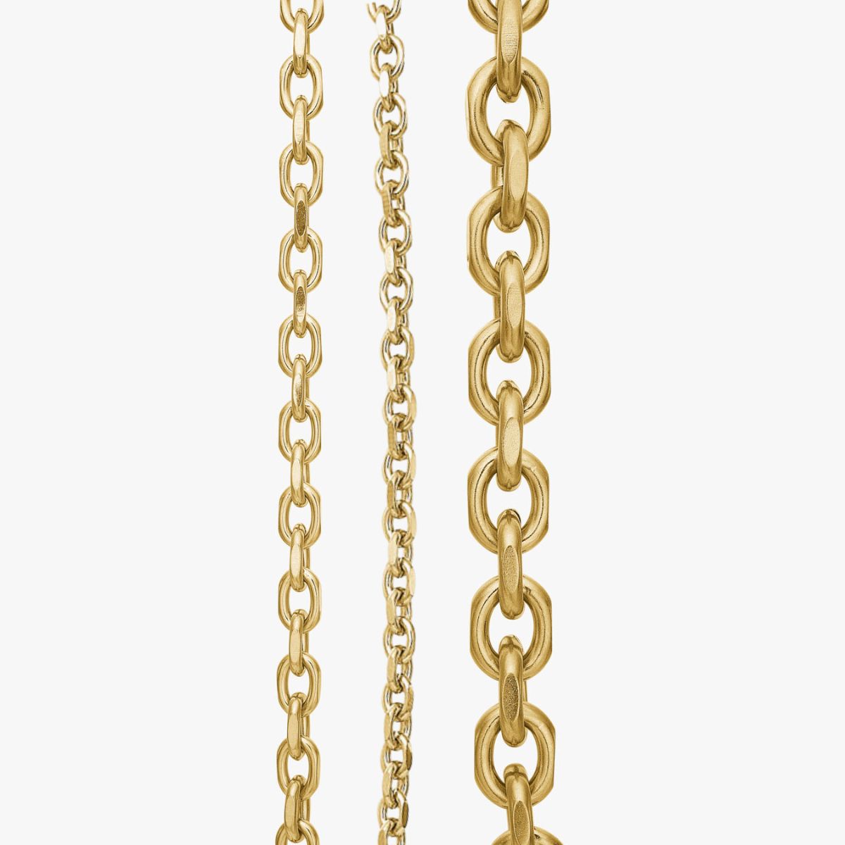 Camilla Krøyer Jewellery Anker Facet  Halskæde 18K Guldbelagt 3mm