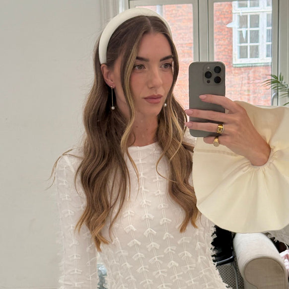 Krystal Perle Drop Øreringe 18K Guldbelagt