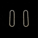 Armor Faceted Pearl Earrings 18K Gold Plated 7mm 