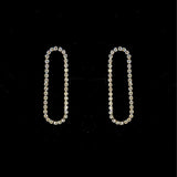 Armor Faceted Pearl Earrings 18K Gold Plated 7mm 