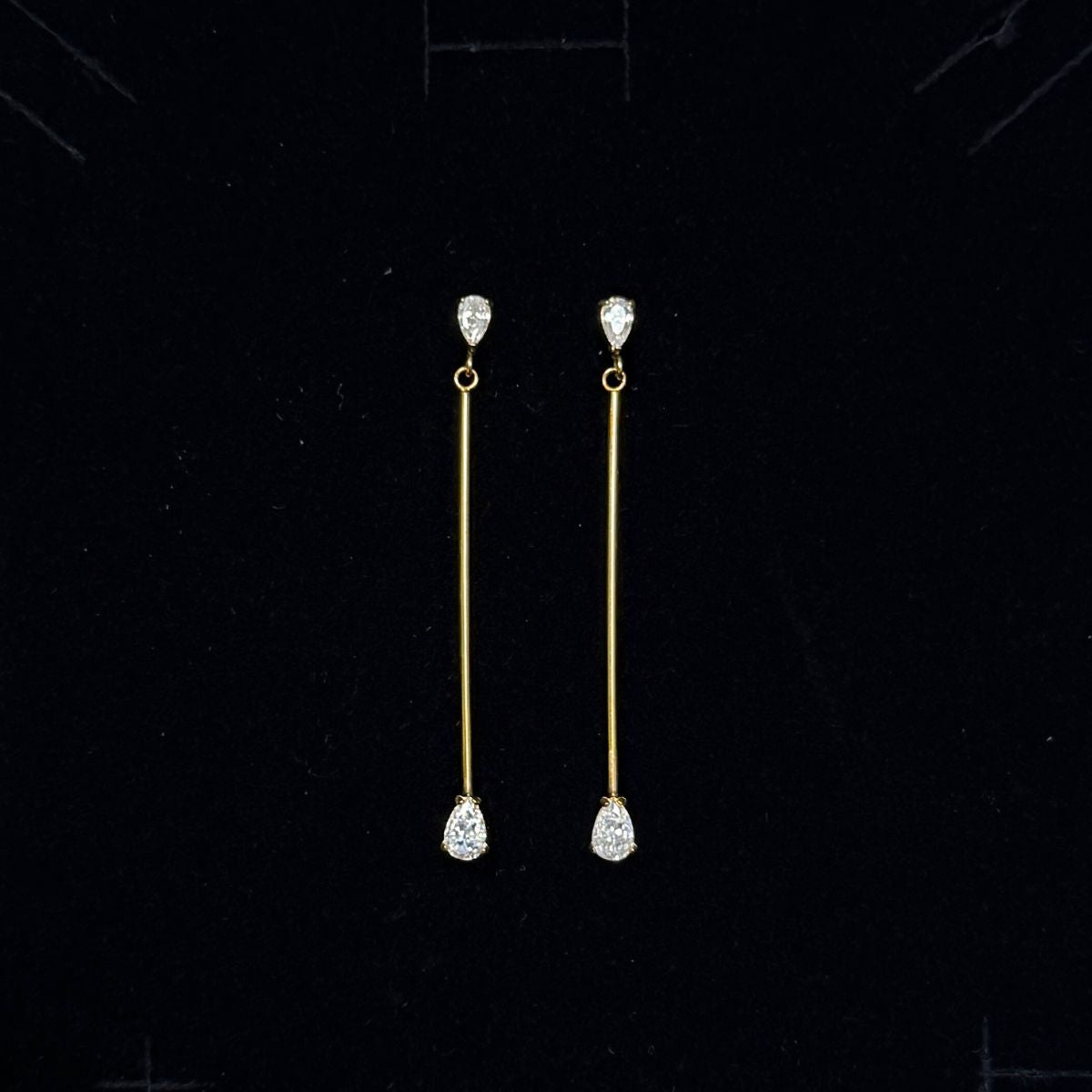 Krystal Teardrop Øreringe 18K Guldbelagt