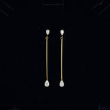 Krystal Teardrop Øreringe 18K Guldbelagt