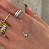 Mini Heart Halskæde Sølvfarvet