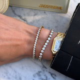 Tennis Luxe Armbånd 18K Guldbelagt 3mm